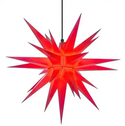 11111Herrnhuter Stern A1e Ø 130 cm Kunststoffstern - rot Wunderschöner und sehr hochwertiger Weihnachtsstern für Innen und Außen - das Original mit 25 Zacken